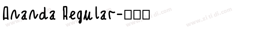 Ananda Regular字体转换